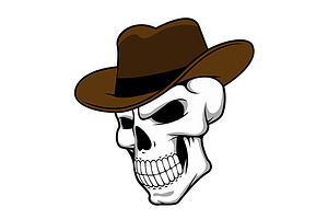 Cowboy Skull In Hat