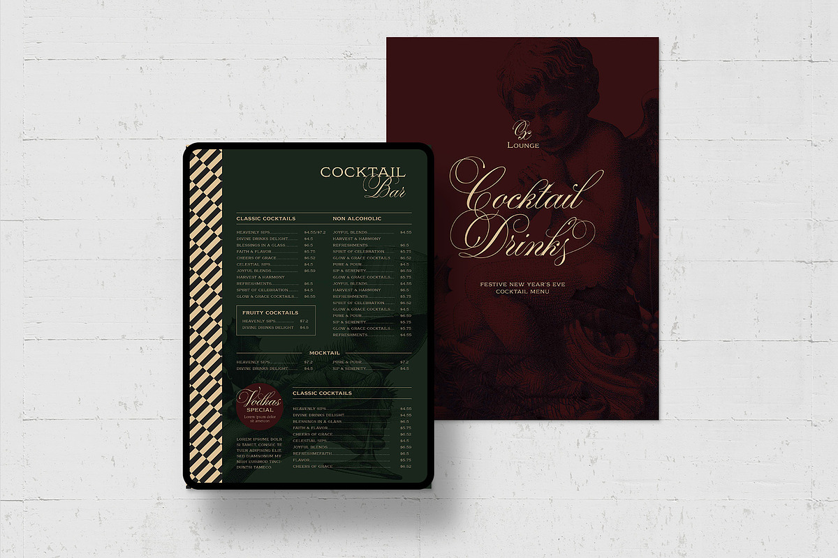 Cocktail Menu Drinks List Template, a Flyer Template by BrandPacks (Photo 3 of 5)