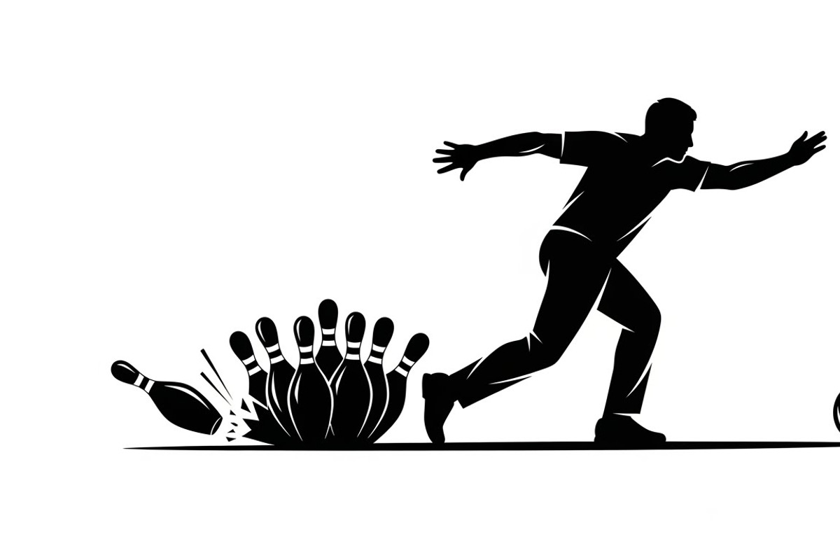 Dynamic bowling player silhouette, an Illustration by Amazin_art (Photo 19 of 31)