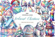 Iridescent Christmas Sublimation Cli, an Illustration by CreationArt (Thumbnail 1 of 6)