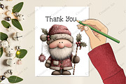 Watercolor Christmas Santa Clipart, an Illustration by Creative Art (Thumbnail 8 of 9)