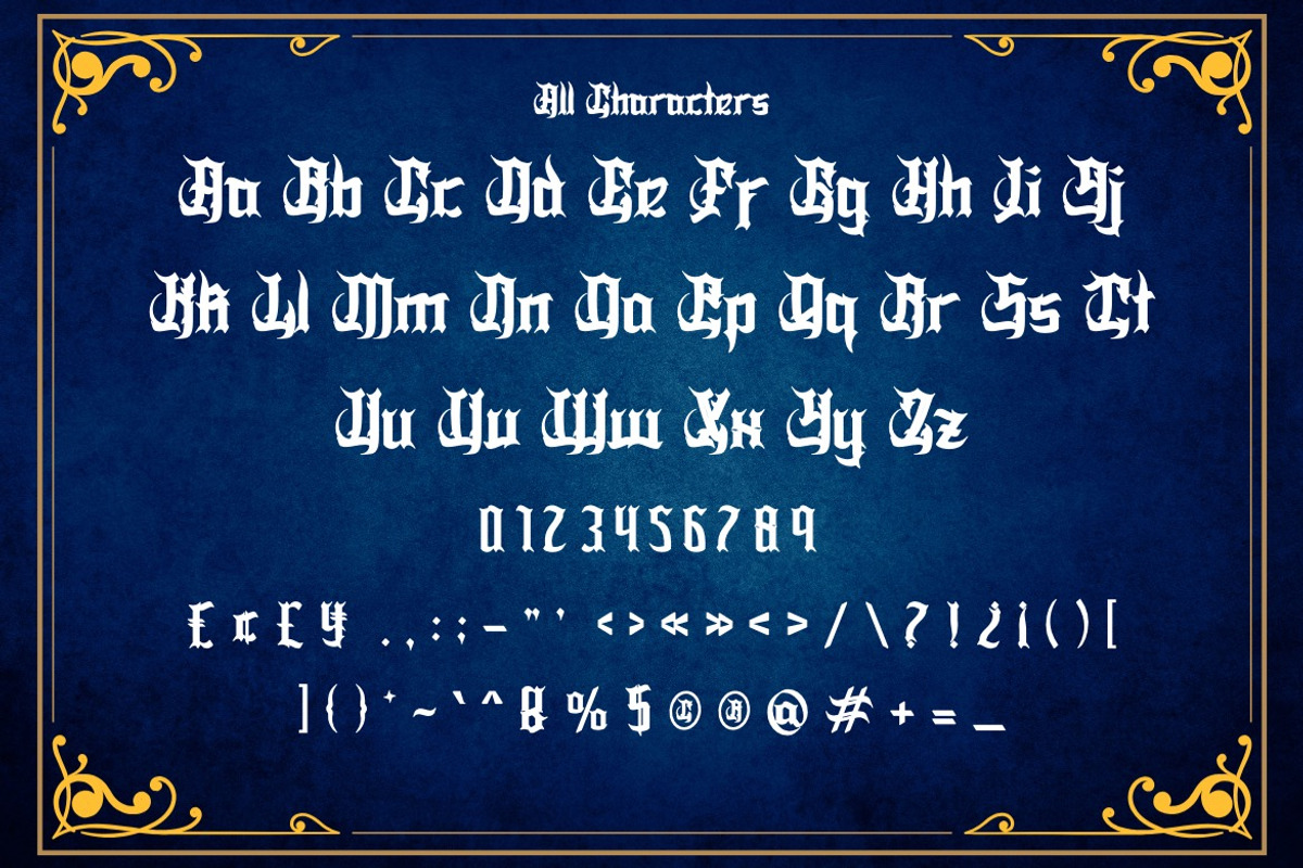 Tattos Wishe - Classic Blackletter, a Blackletter Font by Dhabee (Photo 2 of 18)