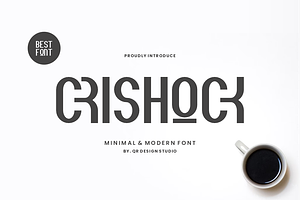 Crishock - Grotesk & Minimal Font, a Sans Serif Font by QR Design Studio