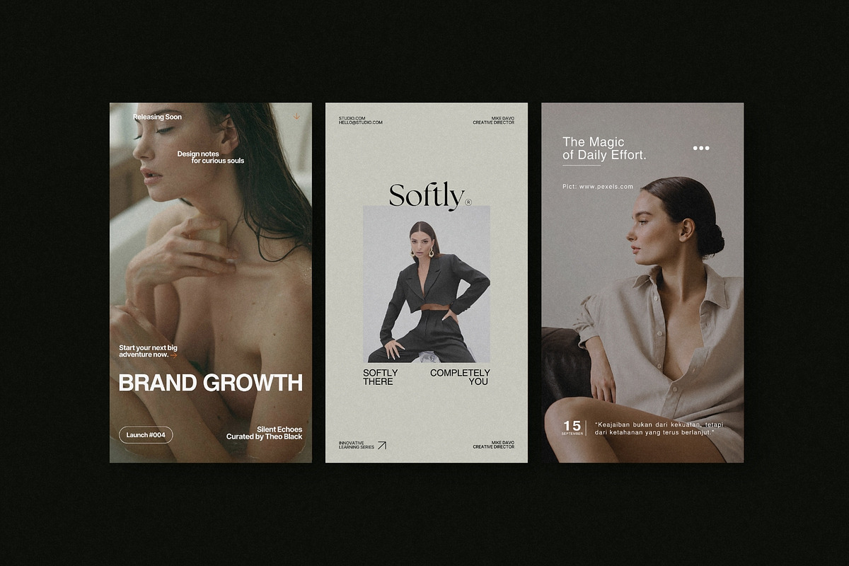 ZORA | Instagram STORIES Bundle, a Social Media Template by The Aesthetic Studio (Photo 6 of 10)