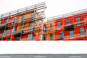 Blank construction site fence, an Industrial Photo by BOOCYS