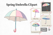 Spring Umbrella Clipart, a Graphic by Artnoy (Thumbnail 1 of 5)