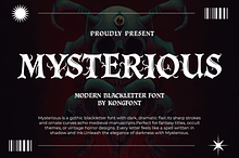 Mysreious – Modern Blackletter Font