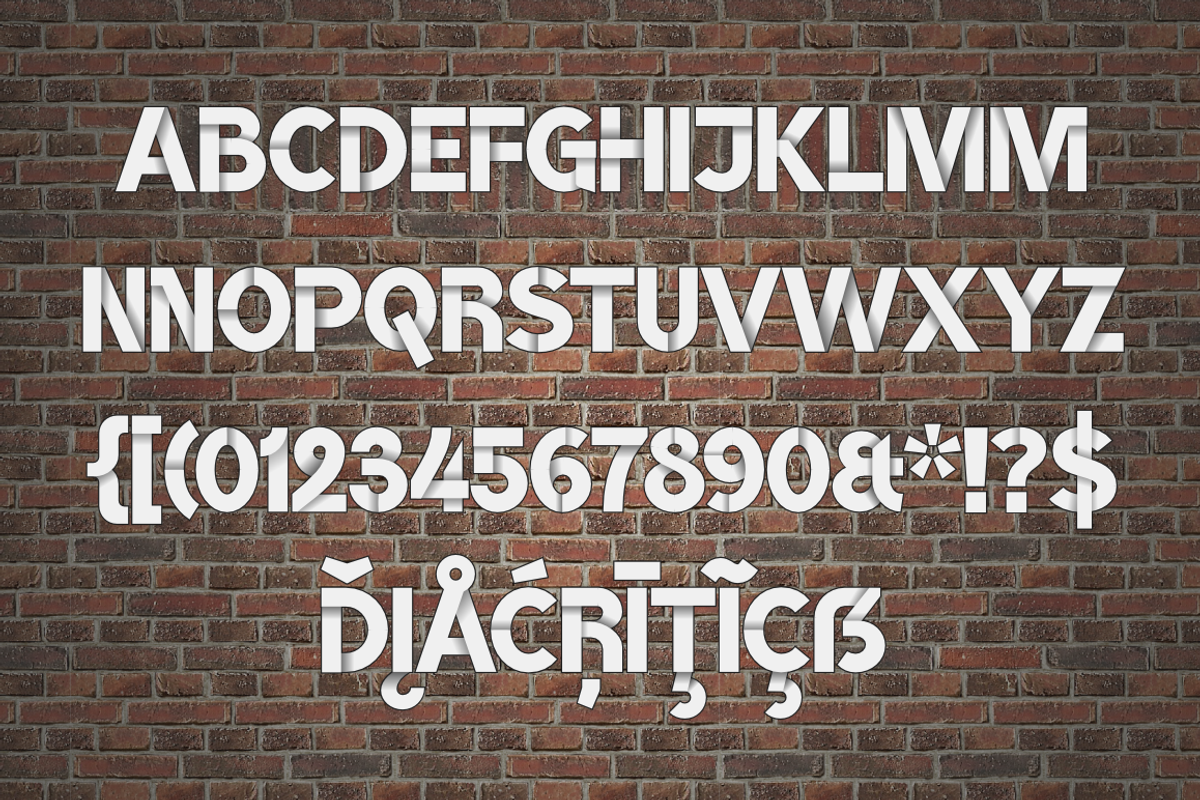 Color fonts BroshK2-candy & white preview 3