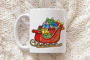 Santa Sleigh with presents PNG, an Illustration by Libby Wishes (Thumbnail 6 of 6)