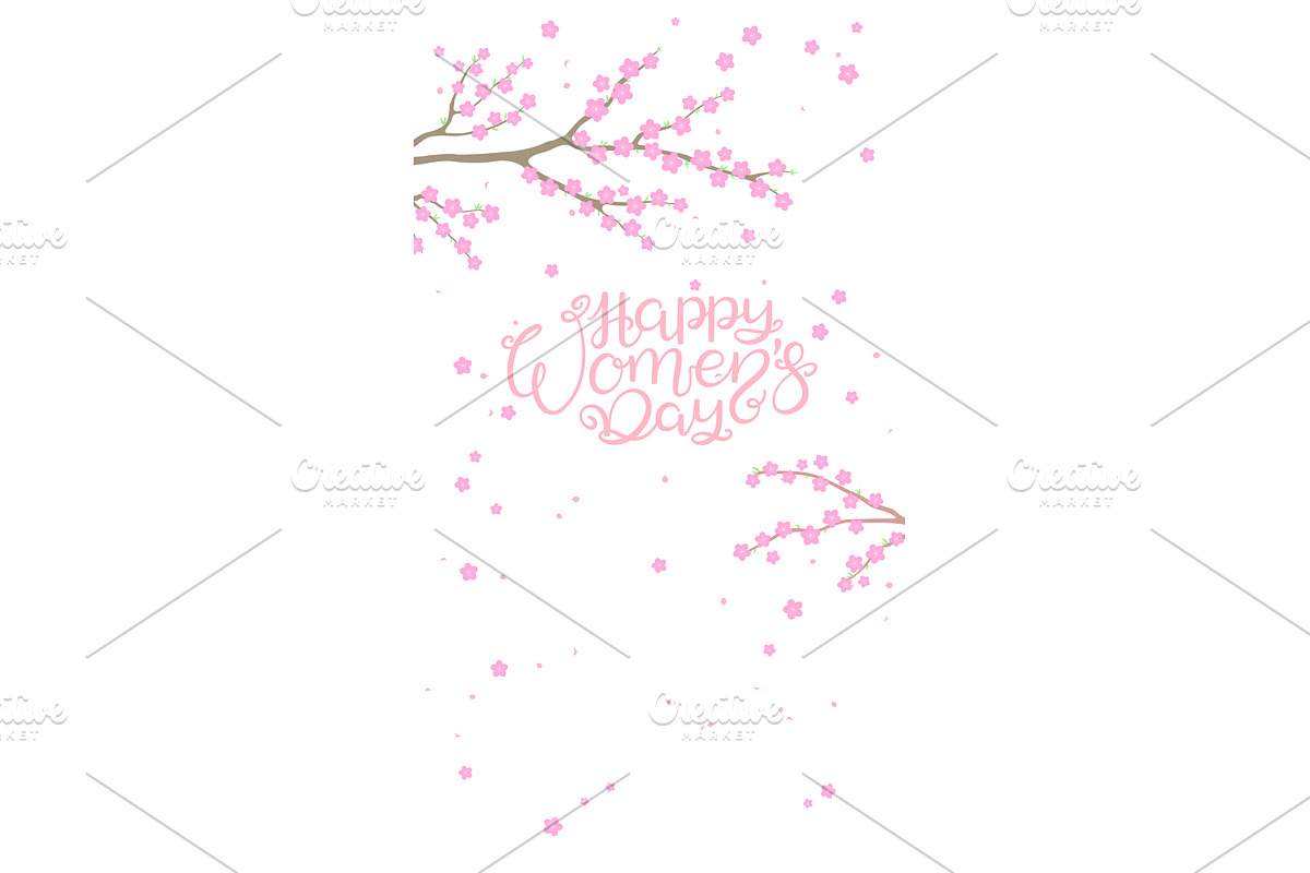 Happy Womens Day lettering, pink, a Seasonal Illustration by sceptical cactus