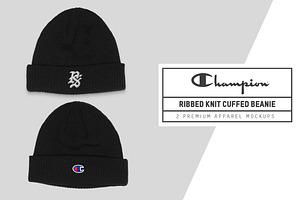 Champion CS4003 Cuffed Beanie Mockup