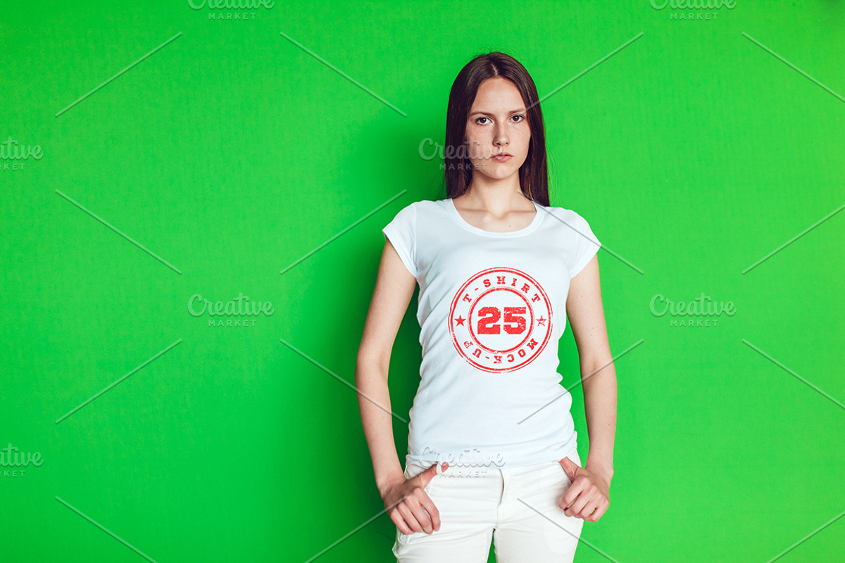 25 T-Shirts Mock-Up (Part 1), a Shirt Mockup by Freeman Studio (Photo 9 of 30)