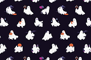 Halloween ghosts set + templates, a Seasonal Illustration by PaperTrident (Thumbnail 6 of 9)