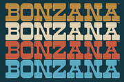 BONZANA - A Funky Western Style Font, a Slab Serif Font by Komet & Flicker (Thumbnail 1 of 12)