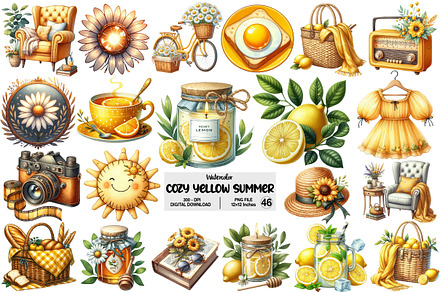Cozy Yellow Summer Clipart