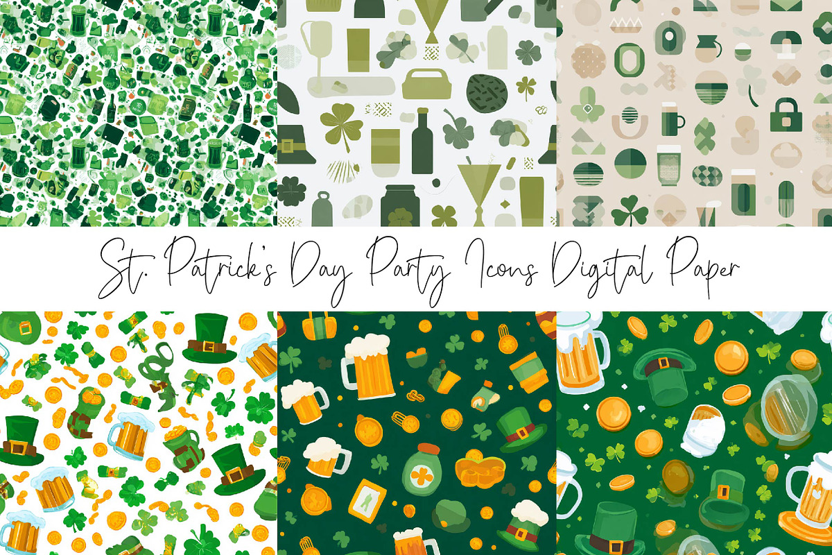 St. Patrick’s Day Party Icons Patter, a Texture Illustration by DreamPrint404 (Photo 6 of 8)