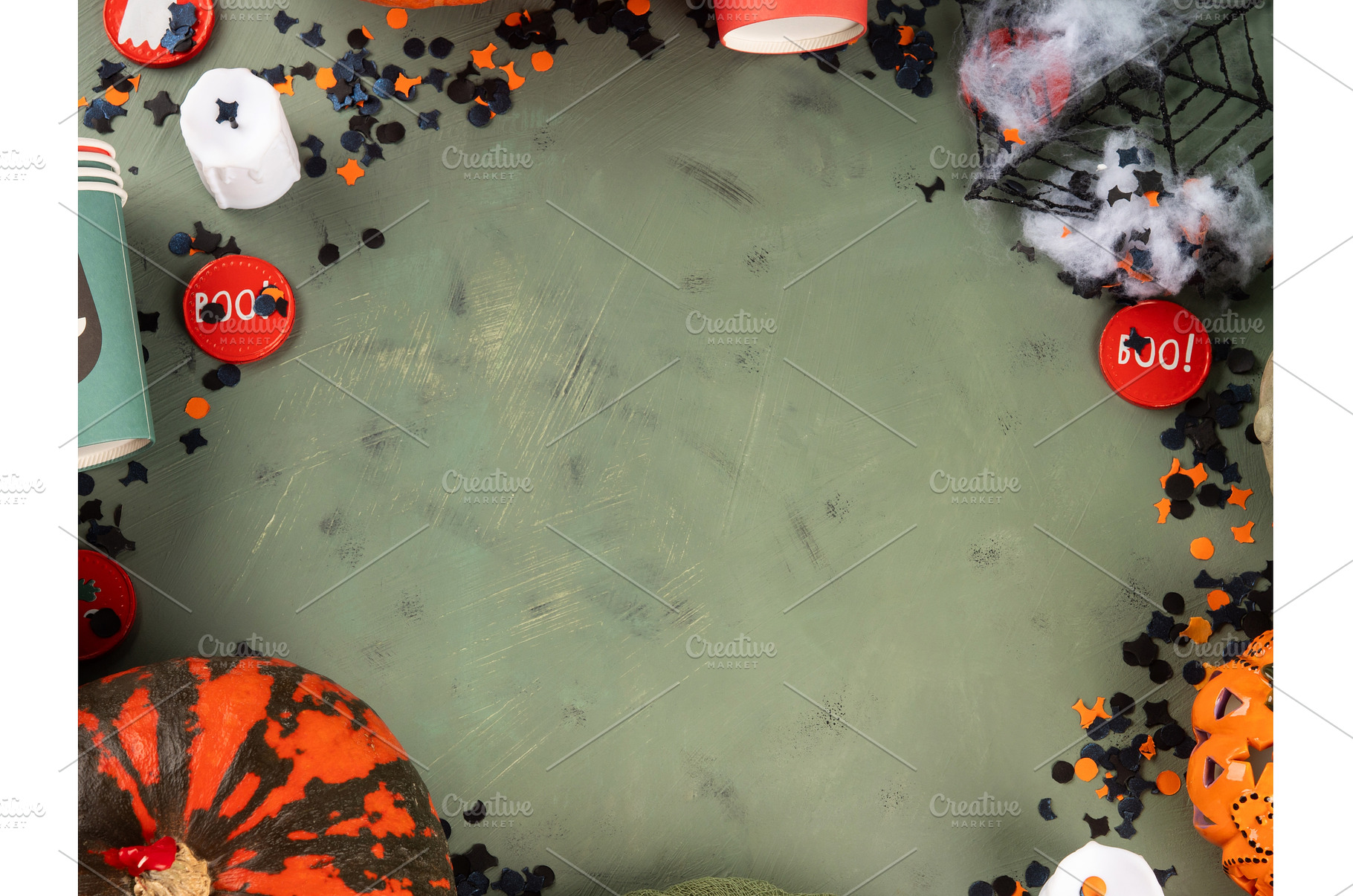 Halloween green frame background, a Holiday Photo by Lifemorning