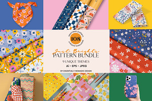 Just Brights Seamless Pattern Bundle, a Pattern Graphic by Essentially Nomadic