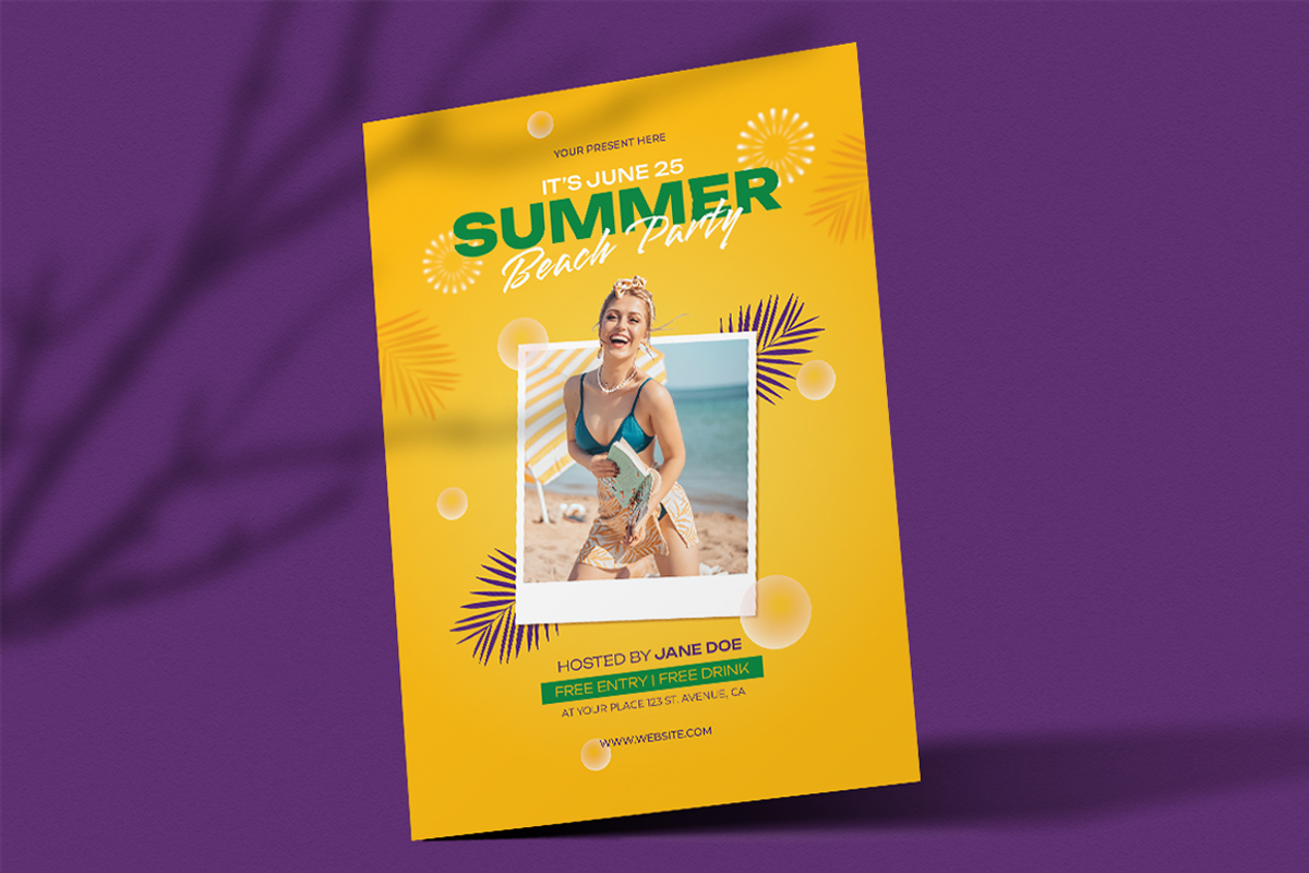 Judith - Summer Party Flyer, a Flyer Template by Lettha-Studio (Photo 2 of 4)