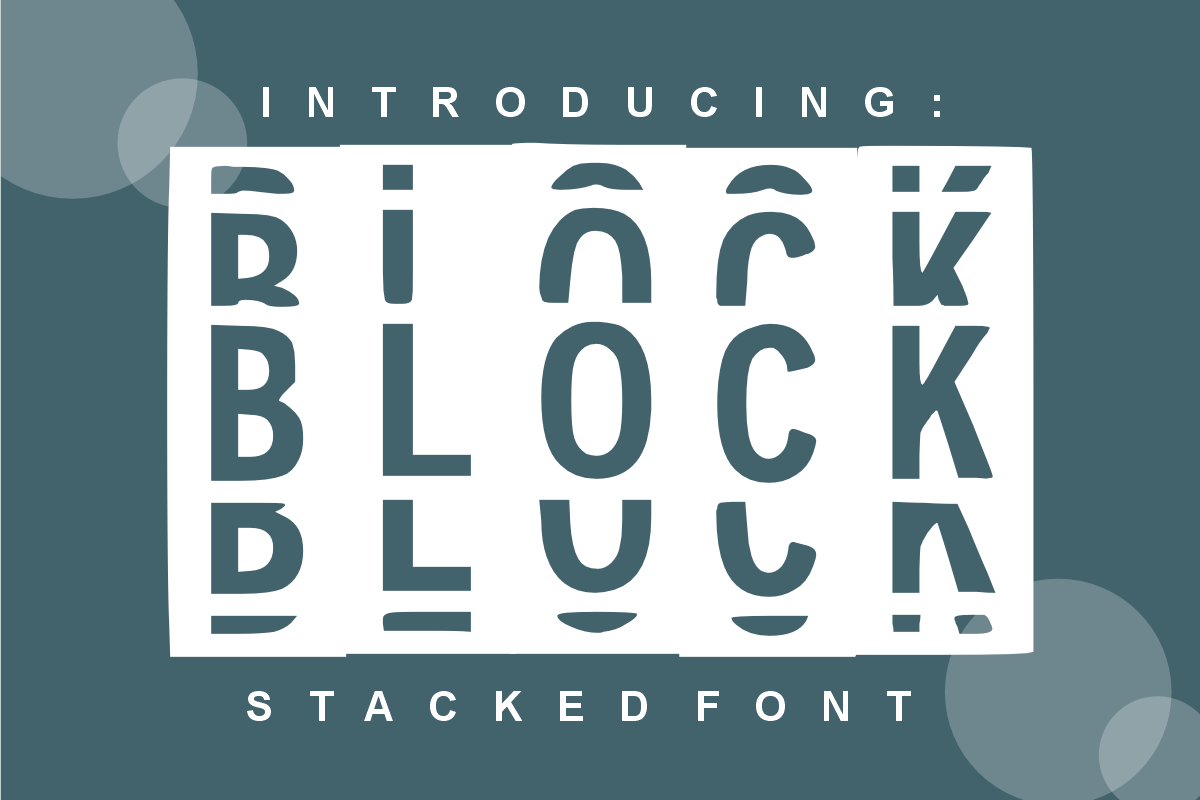 Block Font – Display Font Type, a Font by KiddoGlyphs Studio (Photo 1 of 5)