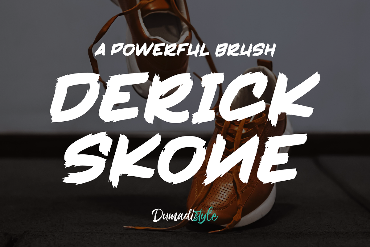 Derrick Skone is a Brush Font, a Font by Dumadistyle (Photo 1 of 8)