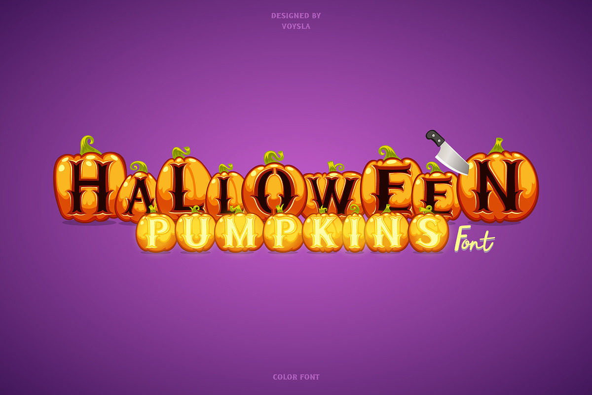 Halloween Pumpkins, a Script Font by Voysla's Shop (Photo 1 of 14)