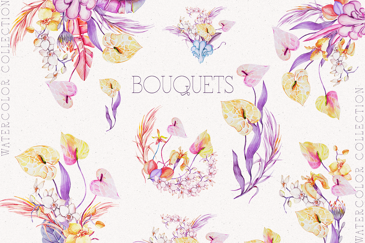 Watercolor Psychedelic Flowers, an Illustration by nadispasibenko (Photo 7 of 13)