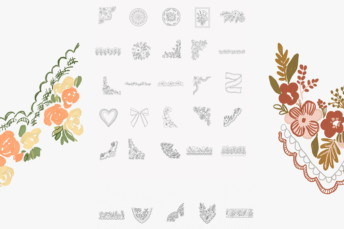 80 floral Procreate stamps, a Brush Add-On by Patishop Art (Photo 7 of 7)
