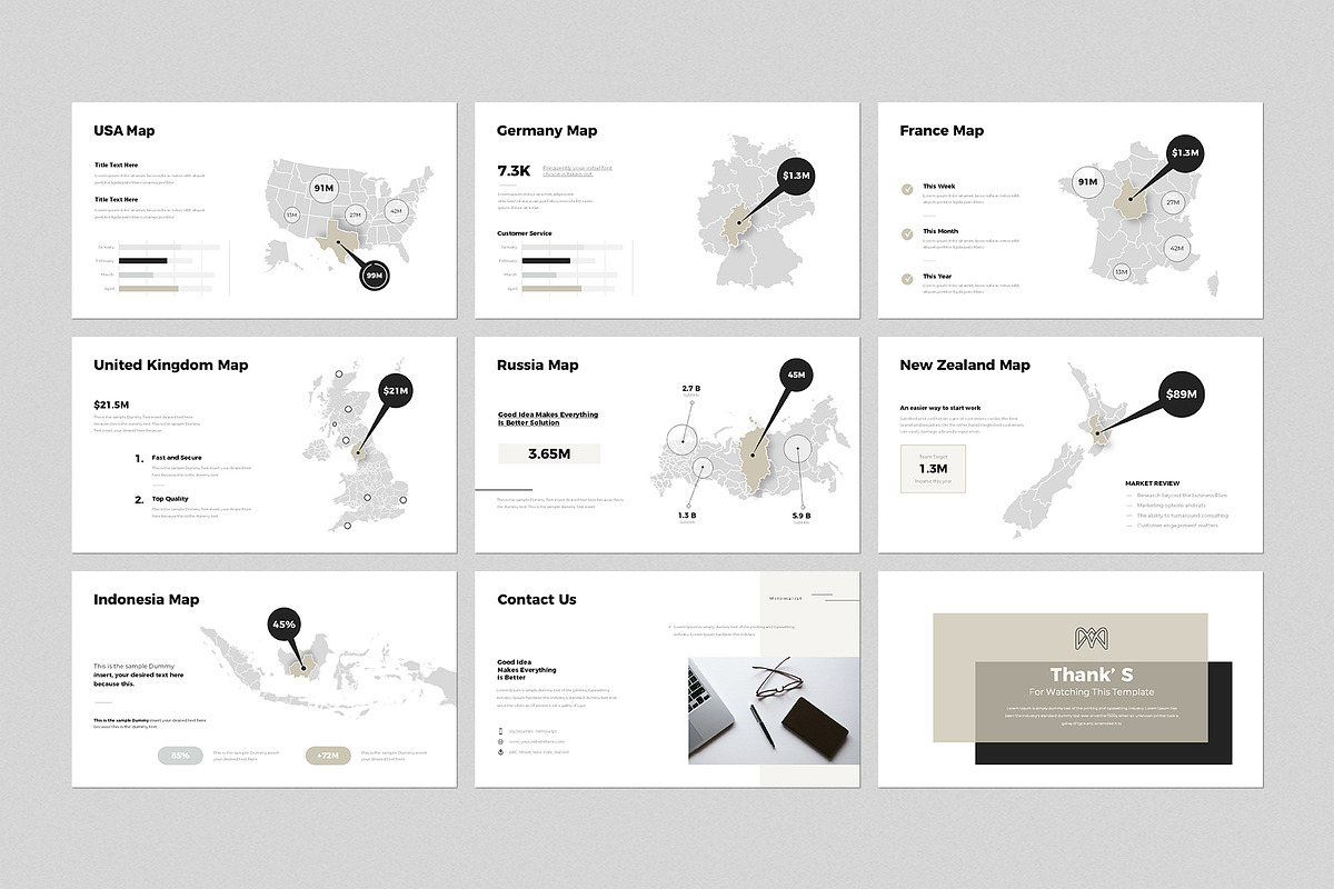 Minimal Presentation Template, a Presentation Template by GenerousArt (Photo 7 of 10)