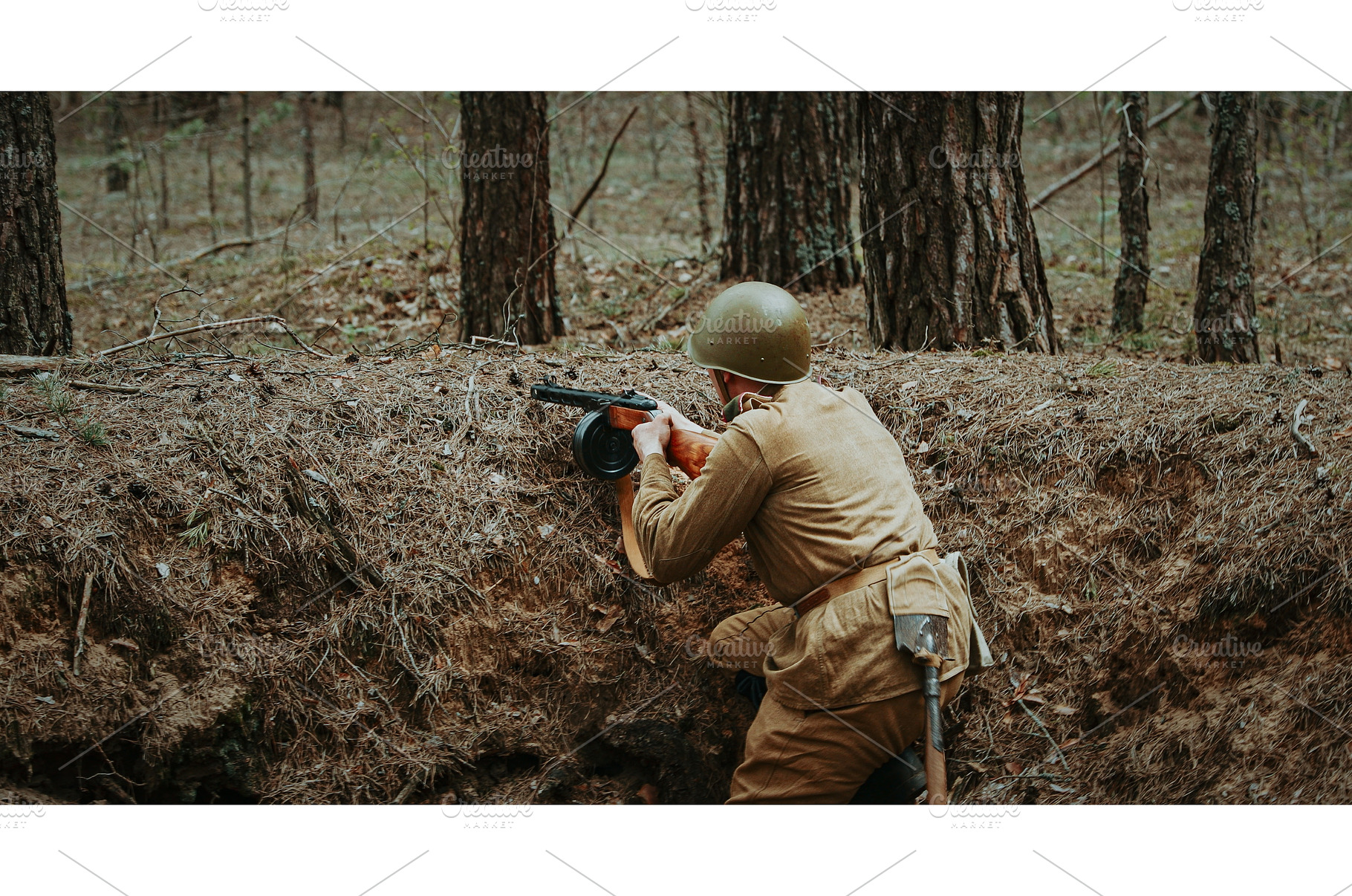 Soldier Aiming in a Forest During, a Person Photo by Our Amazing World