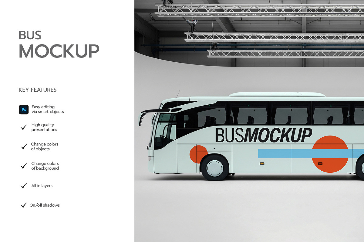 Realistic Bus Mockup Template, a Product Mockup by graphypix (Photo 2 of 4)