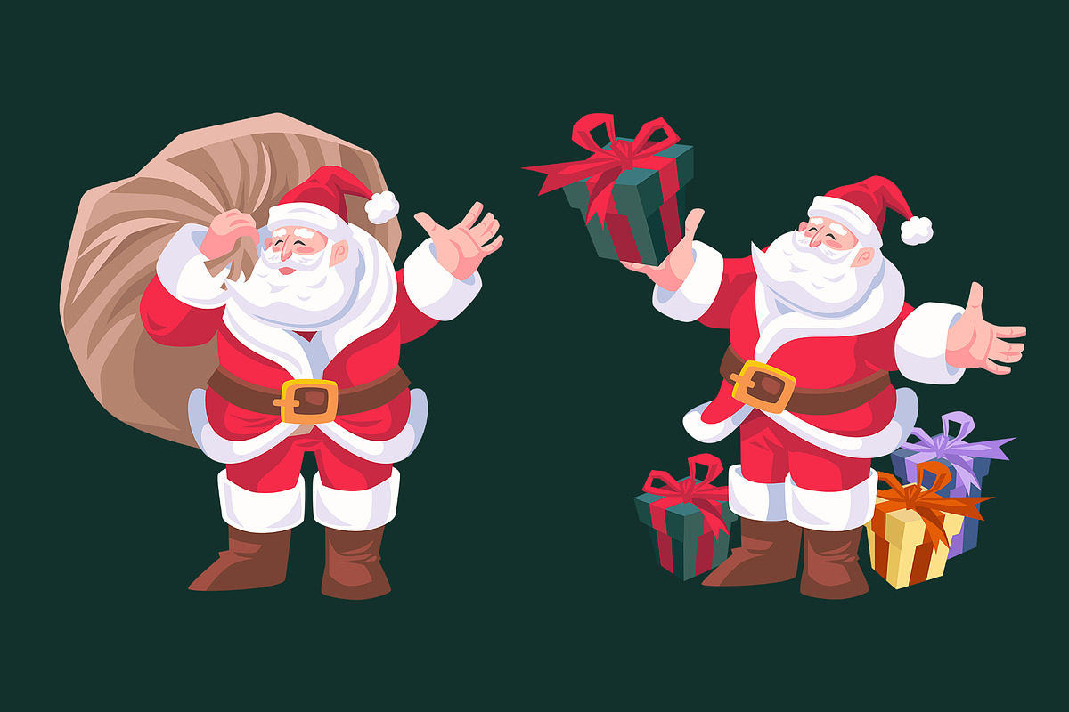 Santa claus character illustration, a Decorative Illustration by AdamHasan (Photo 3 of 5)