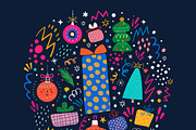 Cristmas holiday set, a Seasonal Illustration by MoleskoStudio (Thumbnail 9 of 18)