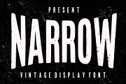 Narrow – Vintage Display Font, a Sans Serif Font by Fourteen Letter (Thumbnail 1 of 6)