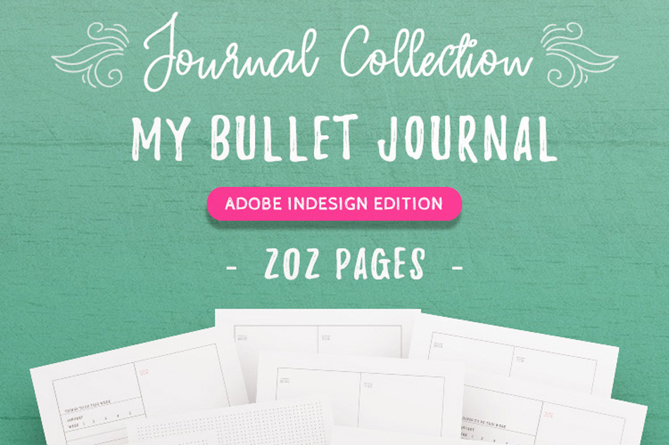 My Bullet Journal InDesign Template, a Templates & Theme by Janice Designs