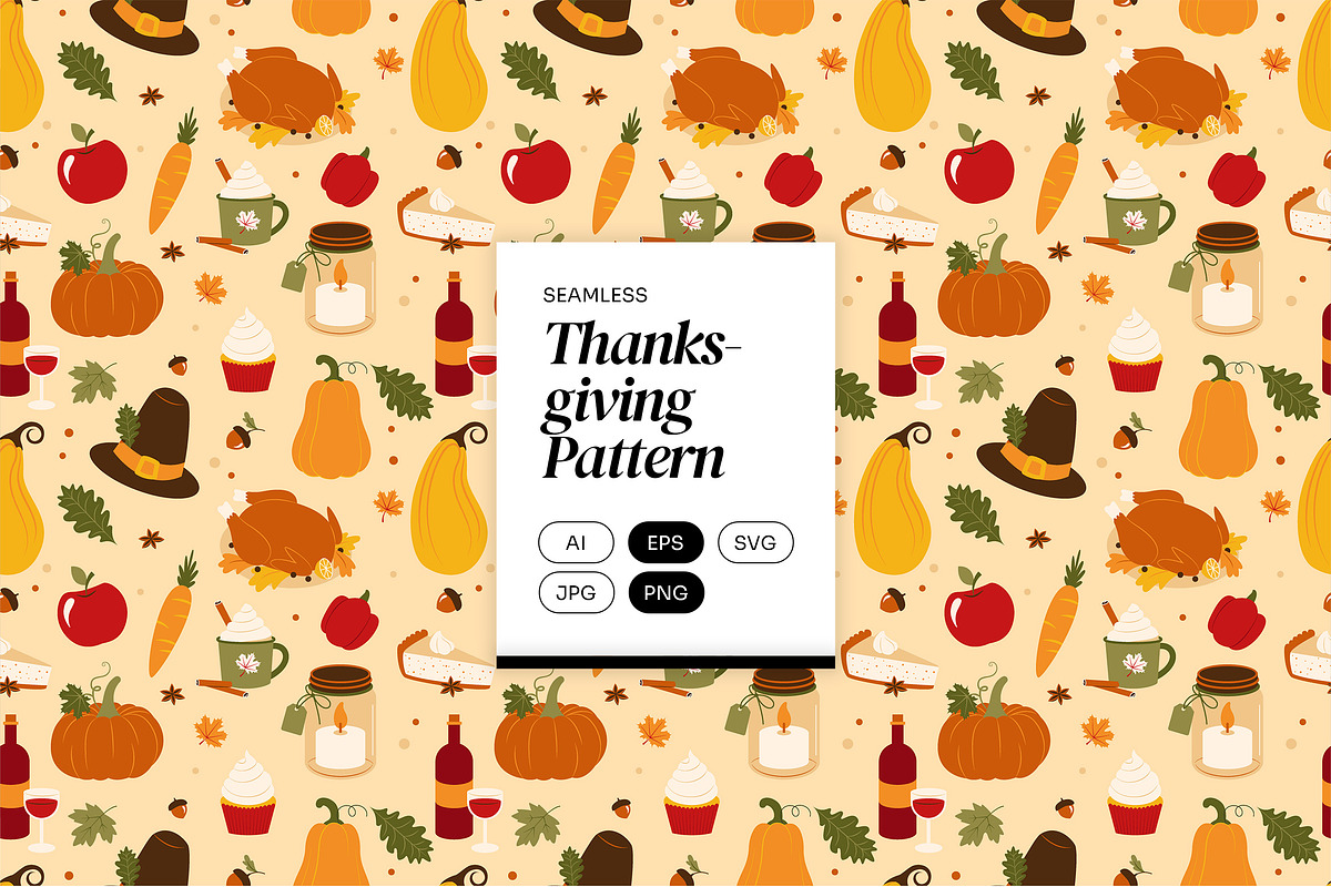 Thanksgiving Pattern, a Pattern Graphic by Neermana (Photo 1 of 5)