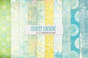 Shabby Chic Floral Digital Papers, a Pattern Graphic by Carrie Stephens Art (Thumbnail 2 of 6)