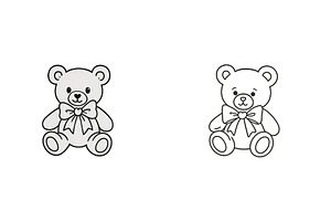 Cute illustrated teddy bears with, an Arts & Entertainment Photo by ZinetroN