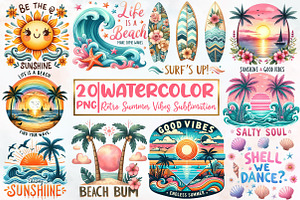Retro Summer Vibes Sublimation, an Illustration by Designworld