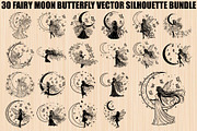 Fairy Moon Butterfly Silhouette, an Object Illustration by Gaye Art (Thumbnail 1 of 31)