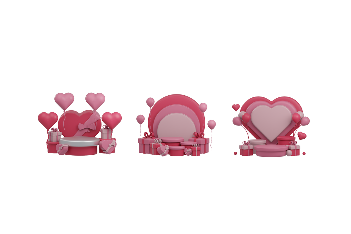 3D Valentine's Day Podium, a 3D by Dudukbersama (Photo 4 of 4)