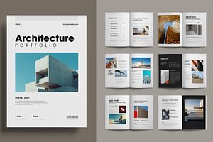 Architecture Portfolio Layout, a Brochure Template by ContestDesign