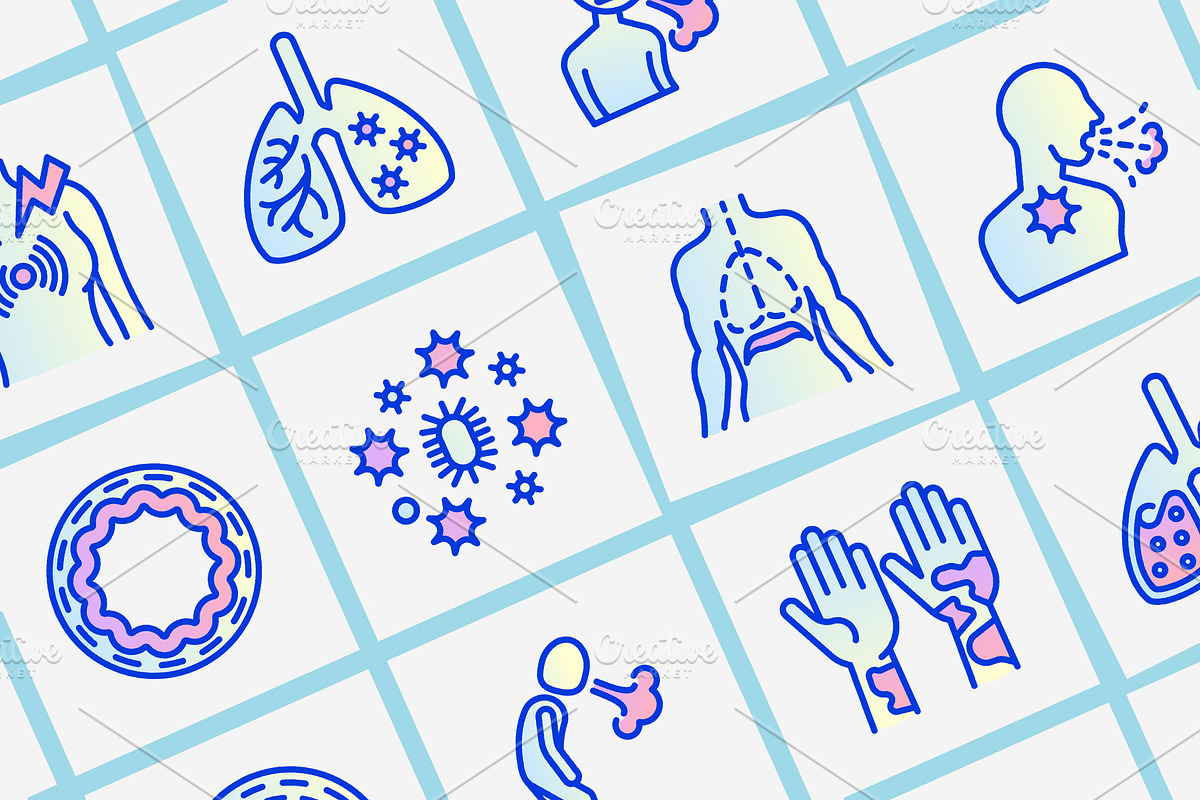 Asthma | 16 Thin Line Icons Set, an Outline Icon by Alex Blogoodf (Photo 9 of 12)
