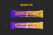 Stick Sachet Mockup. Coffee 3in1, a Packaging Mockup by easymock (Thumbnail 2 of 8)