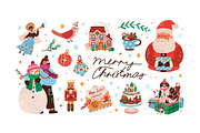 Christmas and New year symbols set, a Decorative Illustration by Good Studio (Thumbnail 1 of 3)