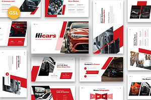 Hicars Automotive Google Slides, a Presentation Template by kerismaker