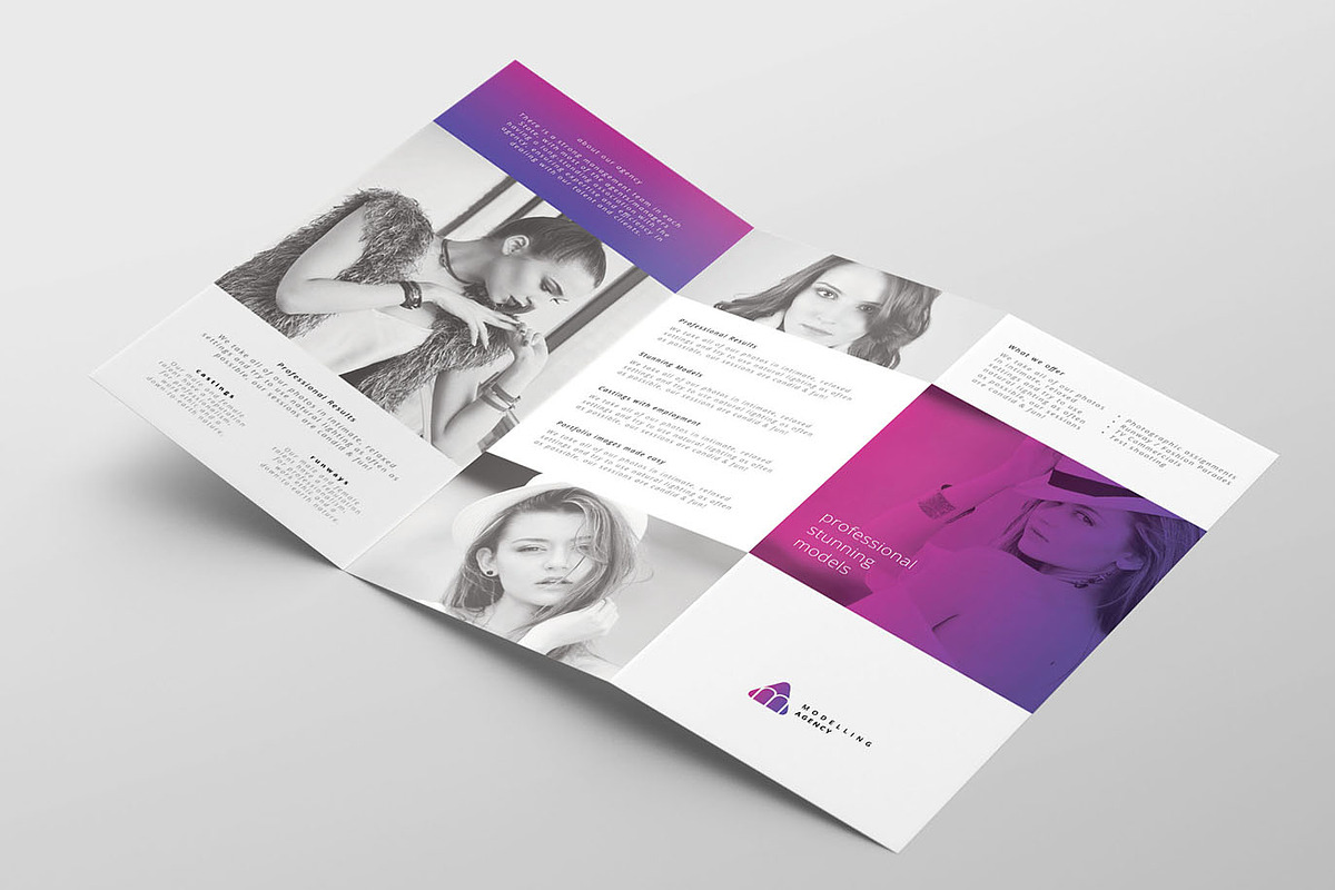 Modelling Agency Trifold Brochure, a Brochure Template by BrandPacks (Photo 2 of 4)