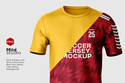 Soccer Jersey kit Mockup, an Apparel Mockup by Mildstudio (Thumbnail 4 of 6)