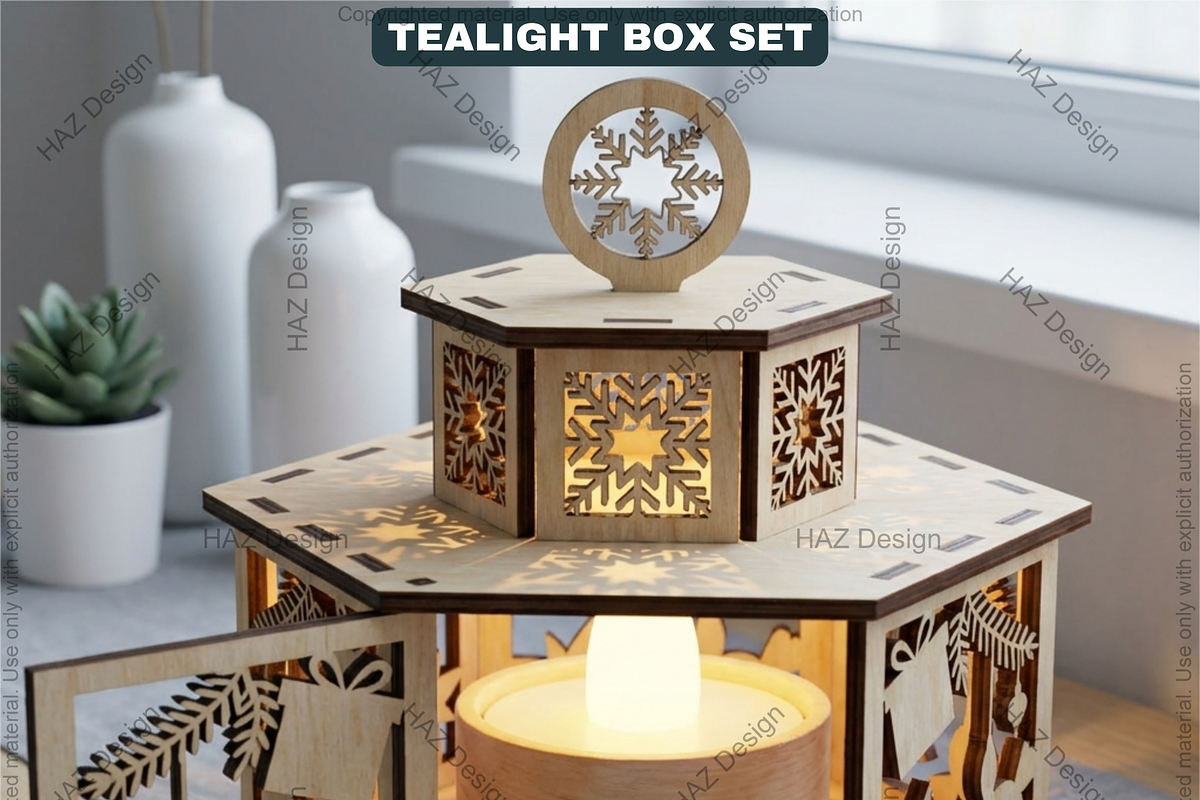 Christmas Candle Holder with Lid, a Graphic by AtacanDigital (Photo 8 of 16)