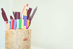 Pens and pencils stock photo containing pens and pencils